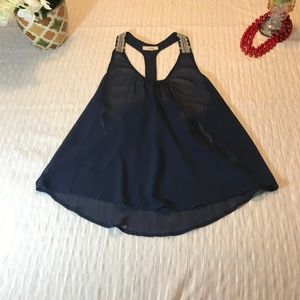 Super B Semi-transparent Blouse sleeveless  Size S